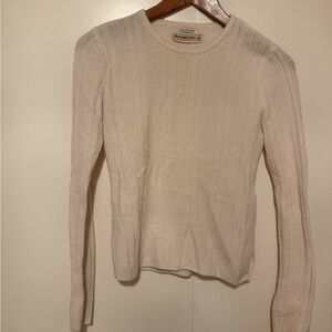 Abercrombie & Fitch Cream Merino Wool Sweater